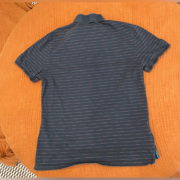 Original Penguin Men’s Polo Size Large, dark blue with stripes, 100% Cotton - Picture 6 of 8